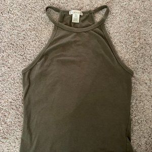 High Neck Cropped Tank Top